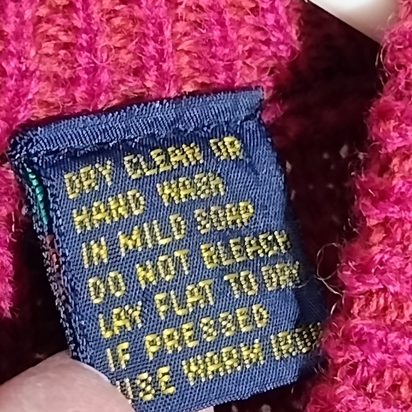 Alexander Julian Vibrant Pink Sweater with Colorful Diamond Details - Picture 4 of 4